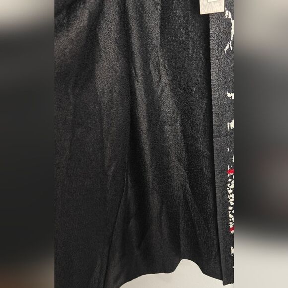 Chico's Travelers Reversible Black White Patterned Red Accents Crushed Jacket 3 - Picture 8 of 11